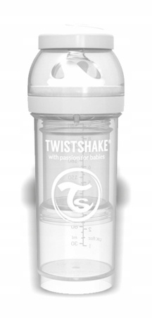 Twistshake Butelka Antykolkowa 260ml Biała