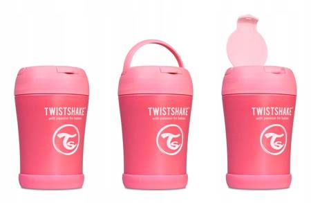 Twistshake Pojemnik Termiczny z Łyżką 350ml Pink