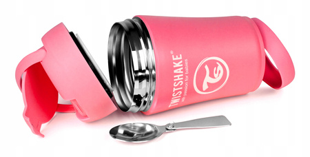 Twistshake Pojemnik Termiczny z Łyżką 350ml Pink