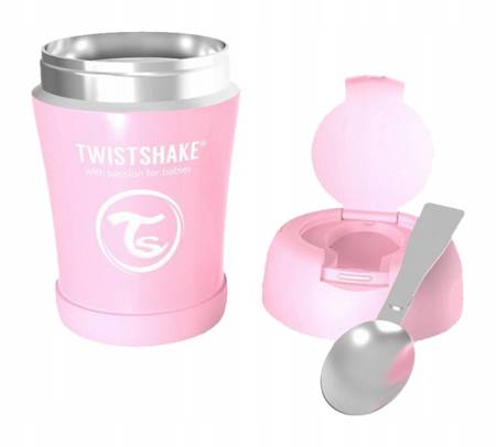 Twistshake Pojemnik Termiczny z Łyżką 350ml Pink