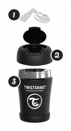 Twistshake Pojemnik Termiczny z Łyżką 350ml Pink