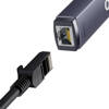 Adapter sieciowy Baseus Lite Series USB do RJ45, 100Mbps (szary)