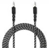 CAT kabel 3.5mm-3.5mm aux, 3m, braided nylon