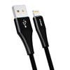 Kabel USB do Lightning VFAN A01, 3A, 1.2m, z oplotem (czarny).