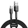 Kabel USB do Micro USB Baseus Cafule 2.4A 1m (szaro-czarny)