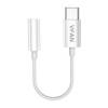 Kabel Vipfan L08 USB-C do mini jack 3.5mm AUX, 10cm (biały)