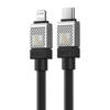 Kabel szybko ładujący Baseus USB-C do Lightning CoolPlay Series 20W 2m (czarny)