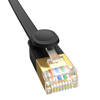 Płaski kabel sieciowy Baseus Ethernet RJ45, Gigabit, Cat.7, 5 m (czarny)